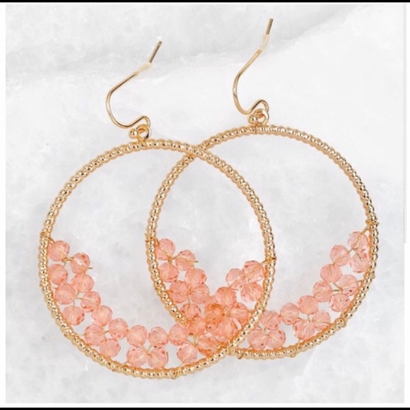 Beautiful Crystal Bead Hook Earrings - Picture 1 of 3